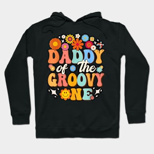 Retro Daddy Of Groovy One Matching Family 1St Birthday Party Hoodie